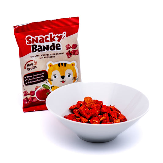 Cubulete de mere cu capsuni Pop Fruits BIO