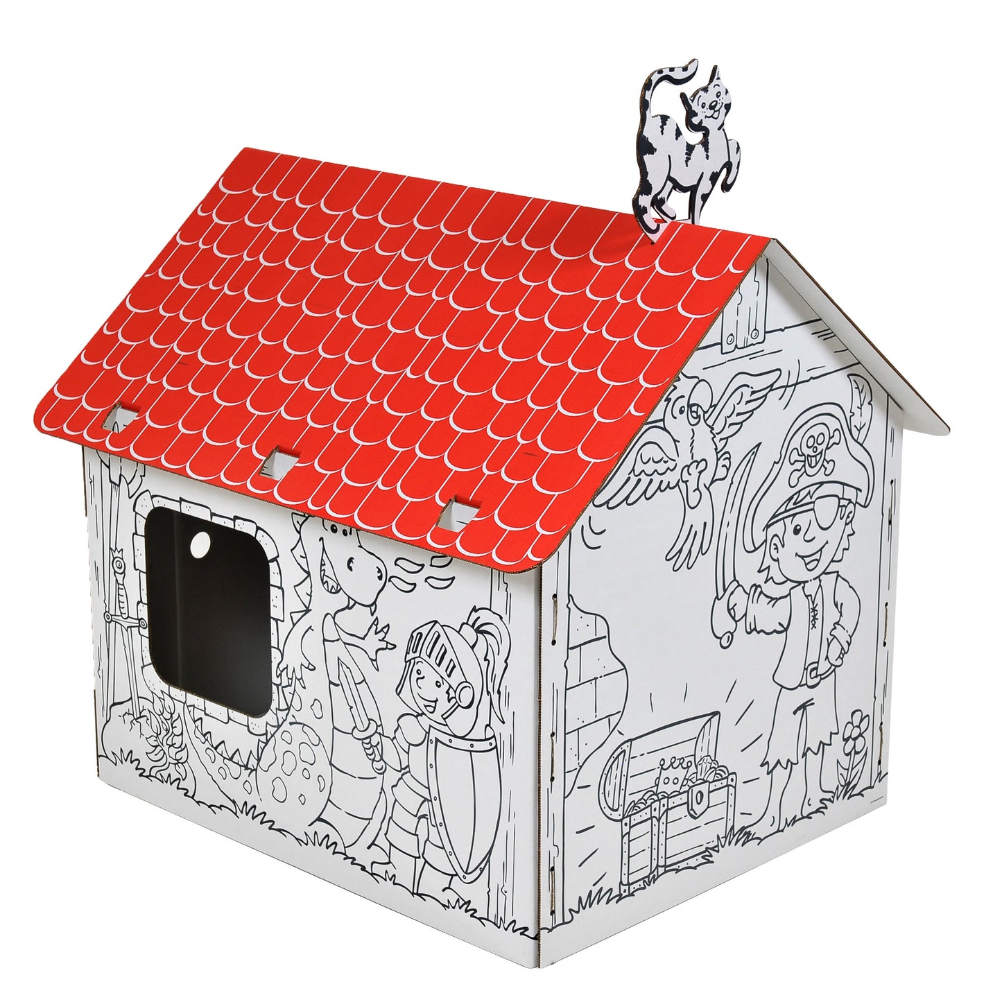 casa din carton de construit si colorat eco