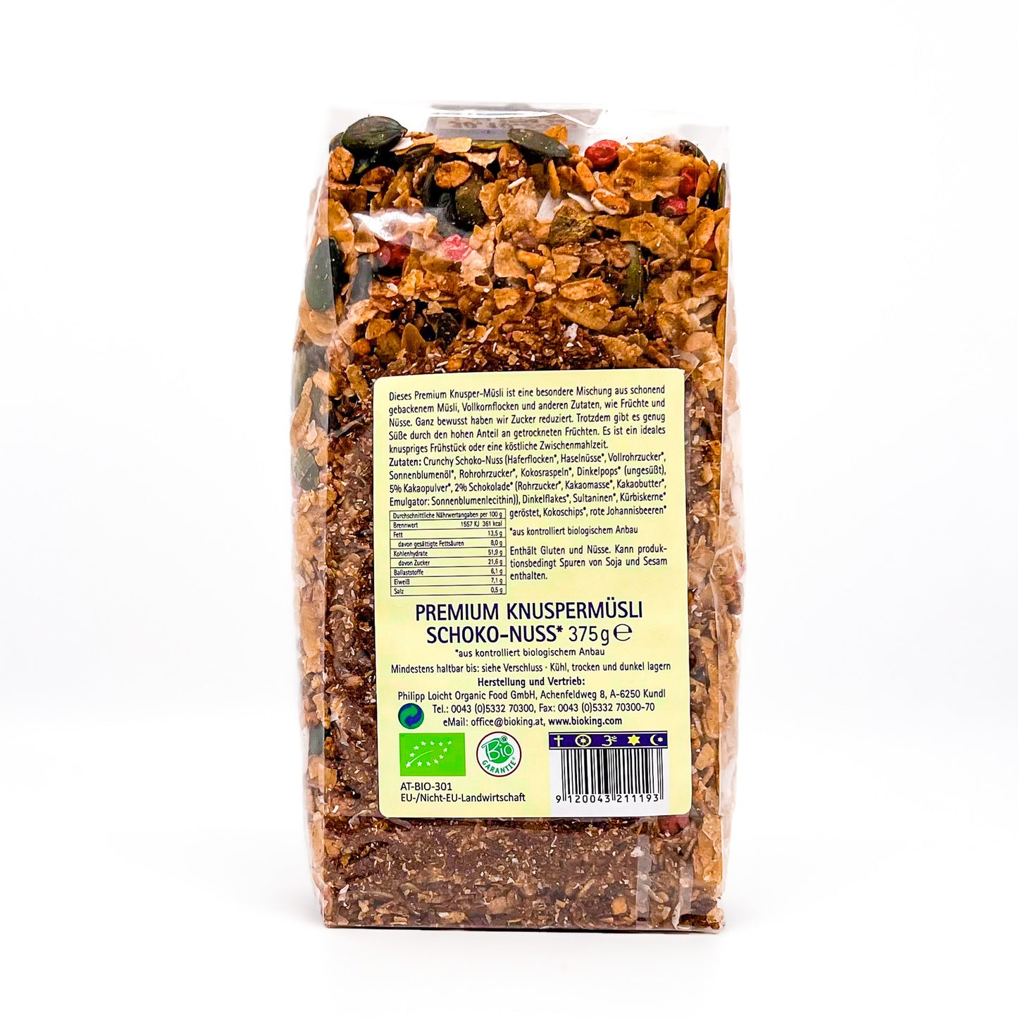 premium musli ciocolata si nuci bio