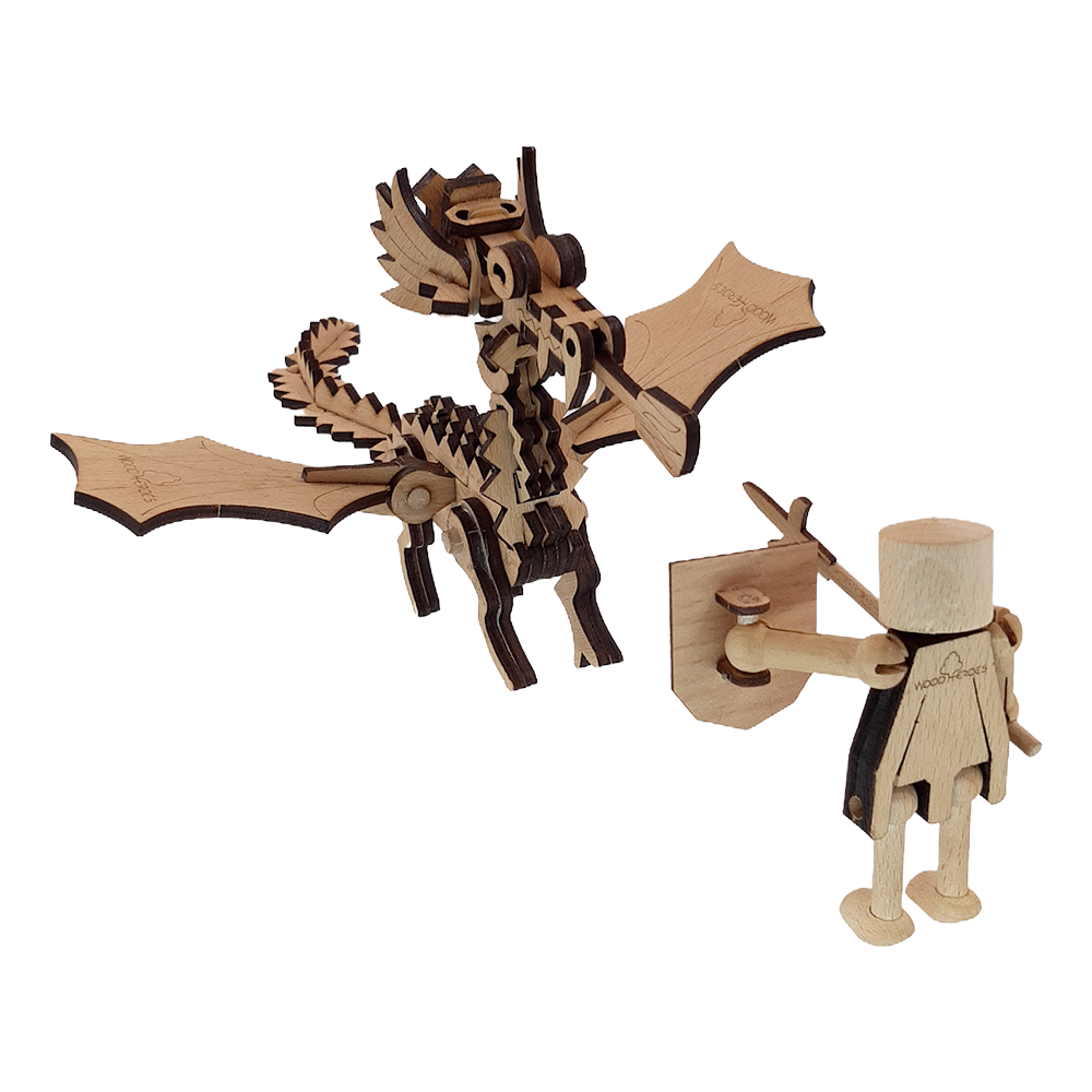kit de construit lupta dragonului din lemn