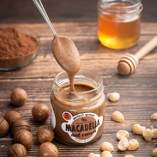 Crema de nuci de macadamia MACADELLA cu cacao si miere