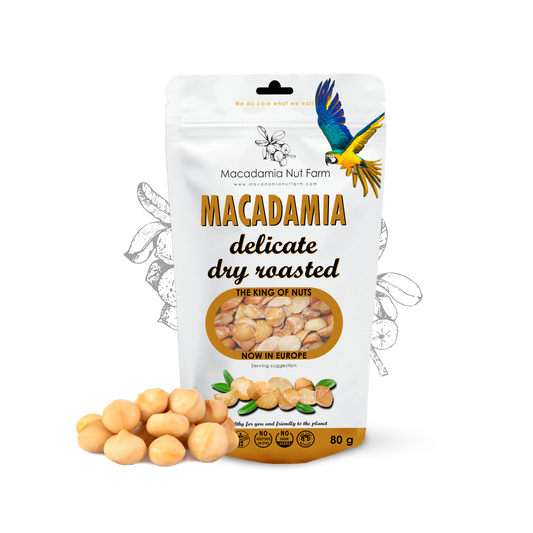 Nuci de macadamia prajite nesarate 80g