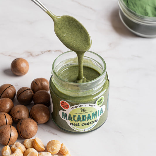 Crema de nuci de macadamia SPIRULINA